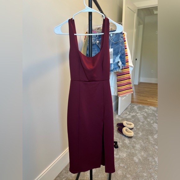 Showpo Elegant Bodycon Midi Dress with Side Slit - Picture 2 of 6